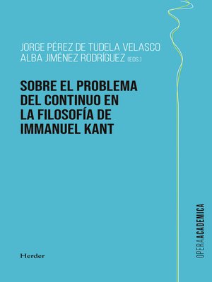 cover image of Sobre el problema del continuo en la filosofía de Kant